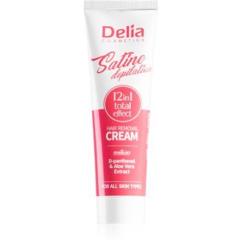 Delia Cosmetics Satine Depilation 12in1 Total Effect crema depilatoare pentru toate tipurile de piele ieftina