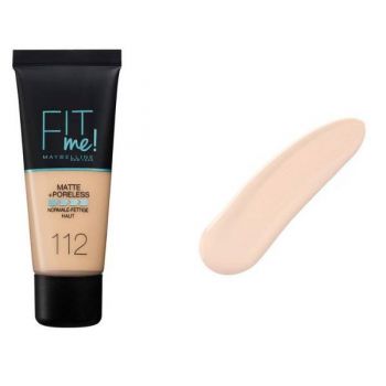 Fond de Ten - Maybelline Fit Me! Matte + Poreless Normal to Oily Skin, nuanta 112 Soft Beige, 30 ml