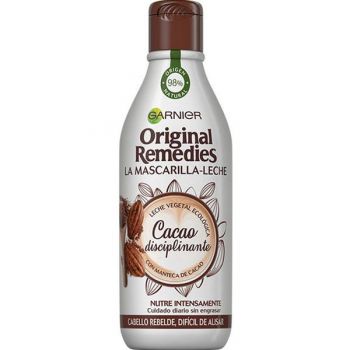 Lapte de Par cu Cacao - Garnier Original Remedies La Mascherilla-Leche Cacao Disciplinante Cabello Rebelde, Dificil de Alisar, 300 ml