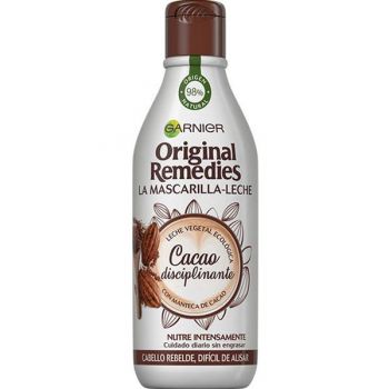 Lapte de Par cu Cacao - Garnier Original Remedies La Mascherilla-Leche Cacao Disciplinante Cabello Rebelde, Dificil de Alisar, 250 ml de firma original