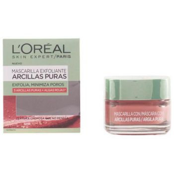Masca Faciala Exfolianta cu Argila Pura - L'Oreal Paris Mascarilla Exfoliante Arcillas Puras 3 Argillas Puras + Algas Rojas, 50 ml