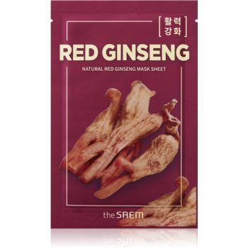 The Saem Natural Mask Sheet Red Ginseng masca de celule cu ingrijire completa