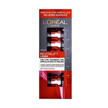 Tratament 7 zile cu Efect de Exfoliere - L'oreal Paris Revitalift Laser Tratamento 7 Dias Ampollas Efecto Peeling, 7x1ml la reducere