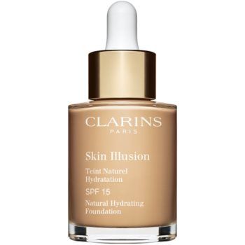 Clarins Skin Illusion Natural Hydrating Foundation makeup radiant cu hidratare SPF 15