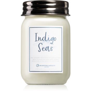 Milkhouse Candle Co. Farmhouse Indigo Seas lumânare parfumată Mason Jar