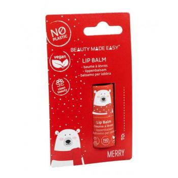 Balsam de Buze Vegan Zero Plastic Lip Balm Marry Beauty Made Easy - Editie Limitata de Craciun, 5,5 g