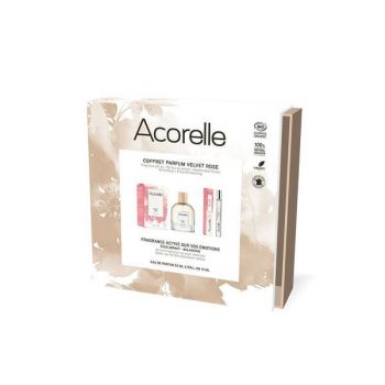 Set cadou parfum bio Velvet Rose, Acorelle, 50ml + 10ml