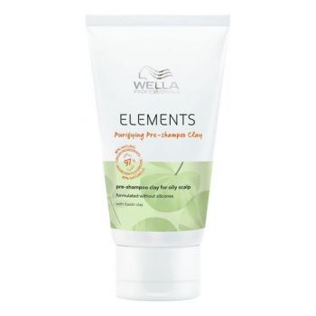 Tratament Purifiant Pre-samponare pentru Scalp Gras - Wella Professionals Elements Purifying Pre-shampoo Clay for Oily Scalp, 70 ml