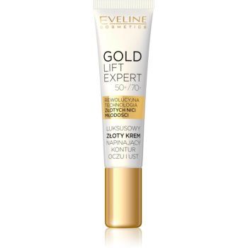 Eveline Cosmetics Gold Lift Expert crema tonifianta zona ochilor si a buzelor