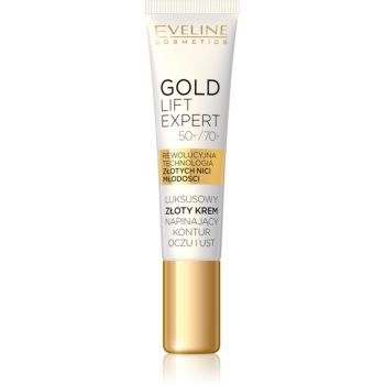 Eveline Cosmetics Gold Lift Expert crema tonifianta zona ochilor si a buzelor ieftin