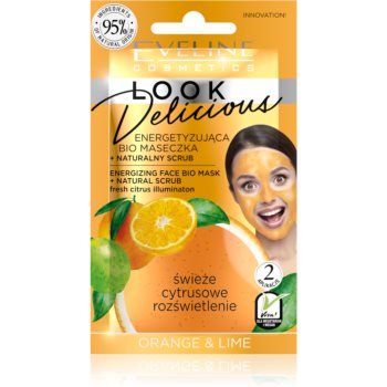 Eveline Cosmetics Look Delicious Orange & Lime masca de hidratare si luminozitate cu efect exfoliant