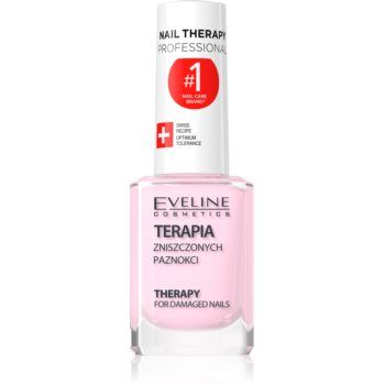 Eveline Cosmetics Nail Therapy Professional fortifiant lac de unghii pentru unghii slabe si deteriorate cu keratina