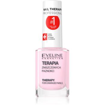 Eveline Cosmetics Nail Therapy Professional fortifiant lac de unghii pentru unghii slabe si deteriorate cu keratina