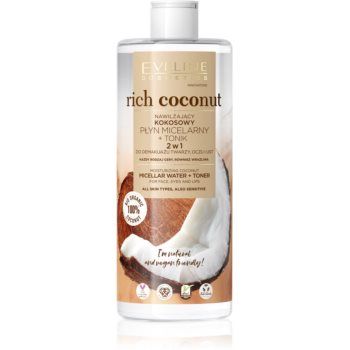 Eveline Cosmetics Rich Coconut apă micelară și tonic 2 in 1