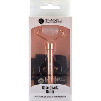 Rola din Cuart pentru Masaj Facial Rose Quartz Roller Standelli Camco, 1 buc ieftina