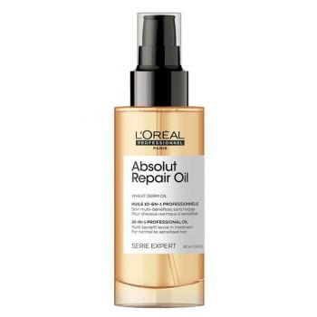 Ser Reparator pentru Par Deteriorat - L'Oreal Professionnel Serie Expert Absolut Repair Oil Wheat Germ Oil 10-in-1, 90 ml de firma original