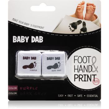 Baby Dab Foot & Hand Print Purple & Grey cerneală pentru amprente copii ieftin