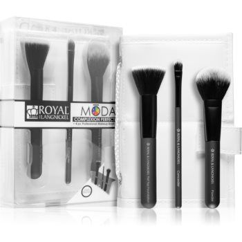 Royal and Langnickel Moda Complexion Perfection set perii machiaj Black (pentru călătorii)