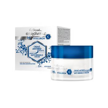 Crema Antirid de Noapte - Gerovital H3 Hyaluron C Night Care Anti-Wrinkle Cream, 50ml