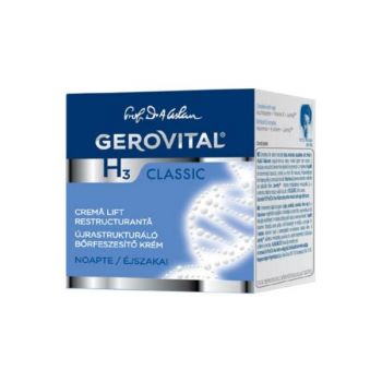 Crema Lift Restructuranta de Noapte - Gerovital H3 Classic Restructuring Lift Cream, 50ml ieftina