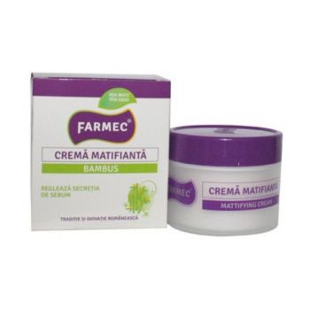 Crema Matifianta cu Extract de Bambus - Farmec Mattifying Cream, 50ml