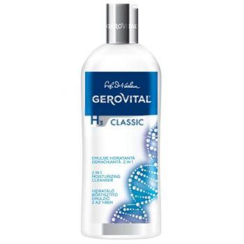 Emulsie Hidratanta Demachianta 2 in 1 - Gerovital H3 Classic 2 in 1 Moisturizing Cleanser, 200ml