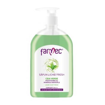 Sapun Lichid Fresh cu Extract de Ceai Verde - Farmec Liquid Soap Fresh, 500ml de firma original