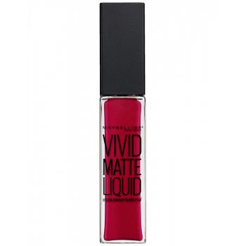 Ruj lichid mat Maybelline New York Color Sensational Vivid Matte Liquid, 30 Fuchsia, 8 ml de firma original