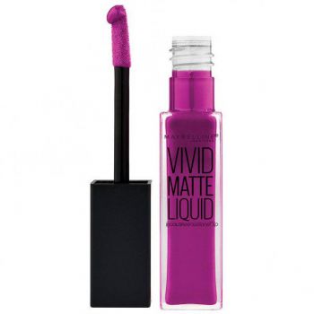 Ruj lichid mat Maybelline New York Color Sensational Vivid Matte Liquid, 42 Orchid Shock, 8 ml