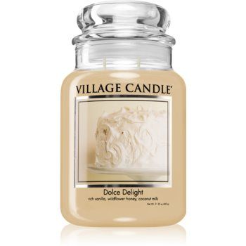 Village Candle Dolce Delight lumânare parfumată (Glass Lid)