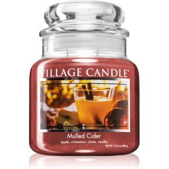 Village Candle Mulled Cider lumânare parfumată (Glass Lid)