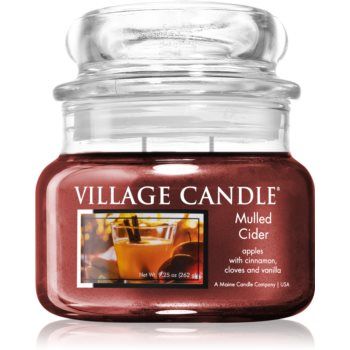 Village Candle Mulled Cider lumânare parfumată (Glass Lid)