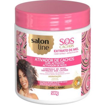 Activator bucle S.O.S imbogatit cu miere, par cret, cutie, Salon Line, 500g