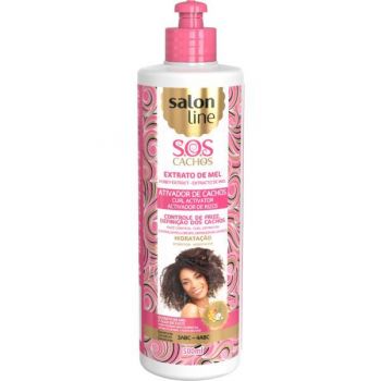 Activator bucle S.O.S imbogatit cu miere, par cret, sticla, Salon Line 500ml