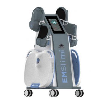 Aparat Sculptor Muscular Electromagnetic Tesla EMS Shape HI-EMT + RF Remodelare corporala, Creare Masa Musculara, Tonifiere Abdomen, 4 Manipuli, Slabire intensiva 12TESLA + Perna pelvis