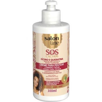 Balsam fara clatire S.O.S,ulei ricin si keratina, par cret, Salon Line 300ml