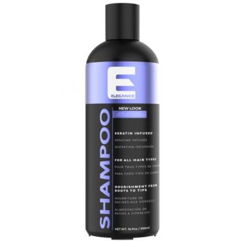Sampon cu Cheratina pentru Toate Tipurile de Par - Elegance Refreshing Shampoo Keratin Infused for All Hair Types, 500 ml
