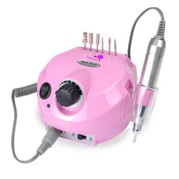 Set Manichiura Freza Electrica Profesionala Unghii 30000RPM Pink 202 de firma original