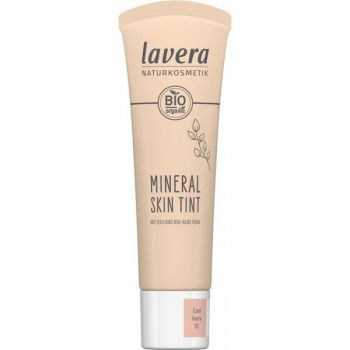 Crema Nuantatoare Minerala cu Aloe Vera si Q10 Mineral Skin Tint Lavera, nuanta Cool Ivory 01, 30 ml