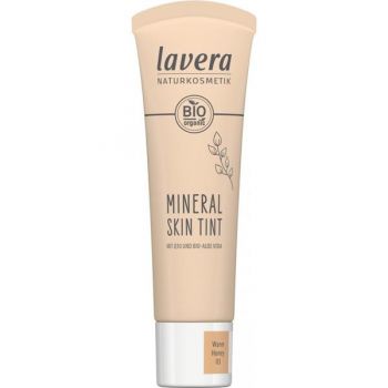 Crema Nuantatoare Minerala cu Aloe Vera si Q10 Mineral Skin Tint Lavera, nuanta Warm Honey 03, 30 ml