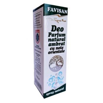 Deo Parfum Natural Ambrat cu Note Orientale Favisan, 50ml