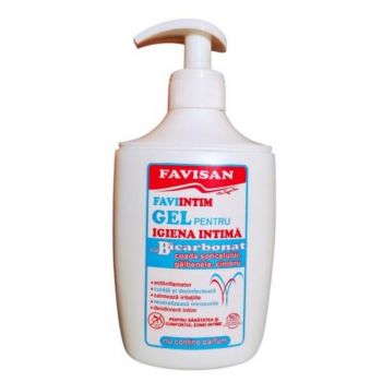 Gel pentru Igiena Intima cu Bicarbonat Faviintim Favisan, 300 ml