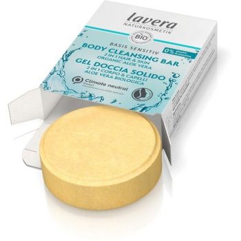 Sampon si Gel de Dus Solid cu Aloe Vera Body Cleansing Bar Basis Sensitiv Lavera, 50 g Sampon si Gel de Dus Solid cu Aloe Vera Body Cleansing Bar Basis Sensitiv Lavera, 50 g