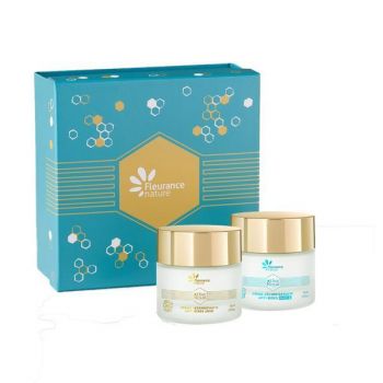 Set cadou creme de fata bio zi si noapte - Elixir Royal, Fleurance Nature ( Crema redensificata 50ml + Crema reconfortanta 50ml)