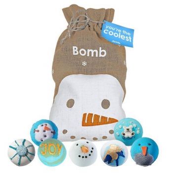 Set cadou You're The Coolest Hessian Sack, 7 produse 7x160g, Bomb Cosmetics