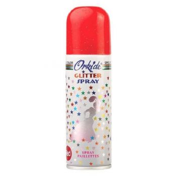 Spray Stralucitor Rosu tip glitter pentru par si corp Orkide, 90 ml de firma original
