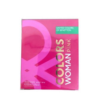 Apa de Toaleta Colors de Benetton Woman Pink United Colors of Benetton, Femei, 50 ml la reducere