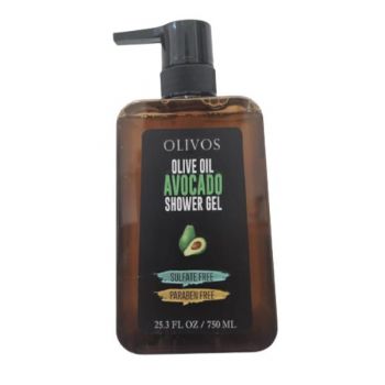 Gel de Dus Hidratant cu Ulei de Masline si Avocado Olivos, 750 ml