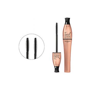 Rimel pentru Volum si Alungire - Bourjois Paris Twist Extreme Fiber Mascara, nuanta 24 Black, 8 ml de firma original