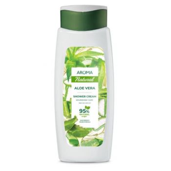 Gel de Dus Crema cu Aloe Vera - Aroma GreenLine Aloe Shower Cream, 400 ml